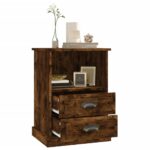 vidaXL Nočné stolíky 2 ks dymový dub 43x36x60 cm – Obrázok 5