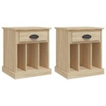 vidaXL Nočné stolíky 2 ks dub sonoma 43x36x50 cm – Obrázok 2