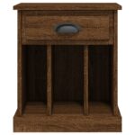 vidaXL Nočný stolík hnedý dub 43x36x50 cm – Obrázok 7