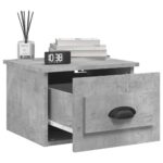 vidaXL Nástenný nočný stolík betónový sivý 41,5x36x28cm – Obrázok 4