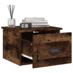 vidaXL Nástenné nočné stolíky 2 ks dymový dub 41,5x36x28cm – Obrázok 4