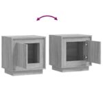 vidaXL Nočné stolíky 2 ks sivé sonoma 44x35x45 cm spracované drevo – Obrázok 9