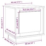 vidaXL Nočné stolíky 2 ks sivé sonoma 44x35x45 cm spracované drevo – Obrázok 11