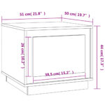 vidaXL Konferenčný stolík sivý sonoma 51x50x44 spracované drevo – Obrázok 10