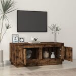 vidaXL Konferenčný stolík dymový dub 102x50x44 cm spracované drevo – Obrázok 3