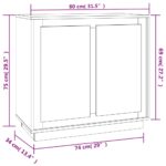 vidaXL Komoda betónová sivá 80x34x75 cm kompozitné drevo – Obrázok 8