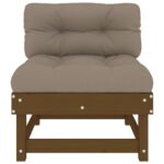 vidaXL Stredové pohovky s vankúšmi 2 ks medové borovicový masív – Obrázok 5