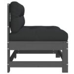 vidaXL Stredové pohovky s vankúšmi 2 ks sivé borovicový masív – Obrázok 6