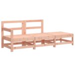 vidaXL 3-dielna záhradná sedacia súprava s vankúšmi biela douglas – Obrázok 4