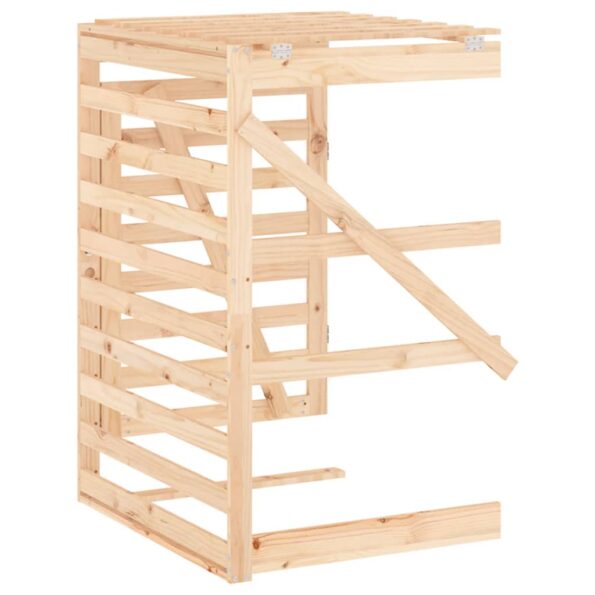 vidaXL Predĺženie ma úložný box pre odpadkový kôš masívna borovica – Obrázok 8