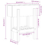 vidaXL Záhradný kvetináč medovo-hnedý 62x30x69 cm borovicový masív – Obrázok 9