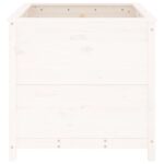 vidaXL Záhradný kvetináč biely 82,5x82,5x78 cm borovicový masív – Obrázok 5