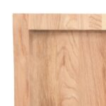 vidaXL Nástenná polica svetlohnedá 100x40x6 cm ošetrený dubový masív – Obrázok 7