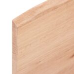 vidaXL Nástenná polica bledohnedá 100x50x2 cm ošetrený dubový masív – Obrázok 3