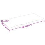 vidaXL Nástenná polica bledohnedá 100x50x2 cm ošetrený dubový masív – Obrázok 5