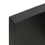 vidaXL Nástenná polica tmavohnedá 120x60x(2-6)cm ošetrený dubový masív – Obrázok 4