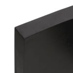 vidaXL Nástenná polica tmavohnedá 120x60x(2-6)cm ošetrený dubový masív – Obrázok 7