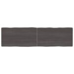 vidaXL Stolová doska tmavohnedá 180x50x(2-6)cm ošetrený masív hrany