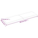 vidaXL Stolová doska tmavohnedá 180x50x(2-6)cm ošetrený masív hrany – Obrázok 8
