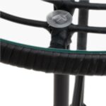 vidaXL 3-dielna záhradná jedálenská súprava čierna polyratan – Obrázok 10