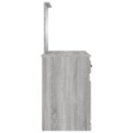 vidaXL Toaletný stolík so zrkadlom sivý dub sonoma 130x50x132,5 cm – Obrázok 7