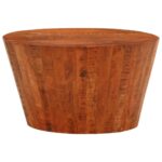 vidaXL Konferenčný stolík Ø52x30 cm masívne hrubé mangovníkové drevo – Obrázok 2