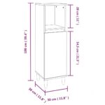 vidaXL 3-dielna sada kúpeľňového nábytku sivá sonoma spracované drevo – Obrázok 11