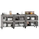 vidaXL Komody 3 ks sivý dub sonoma 60x35x70 cm kompozitné drevo – Obrázok 5