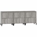 vidaXL Komody 3 ks sivý dub sonoma 60x35x70 cm kompozitné drevo – Obrázok 6