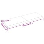 vidaXL Kúpeľňová doska bledohnedá 120x40x4 cm ošetrený masív – Obrázok 6