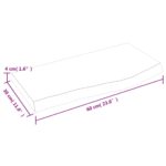 vidaXL Kúpeľňová doska tmavosivá 60x30x4 cm ošetrený masív – Obrázok 5