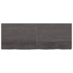 vidaXL Kúpeľňová doska tmavohnedá 160x60x(2-4) cm ošetrený masív – Obrázok 3
