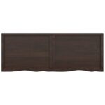 vidaXL Kúpeľňová doska tmavohnedá 160x60x(2-4) cm ošetrený masív – Obrázok 7