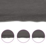 vidaXL Kúpeľňová doska tmavohnedá 160x60x(2-4) cm ošetrený masív – Obrázok 8