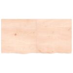 vidaXL Stolová doska 120x60x4 cm neošetrený dubový masív – Obrázok 3