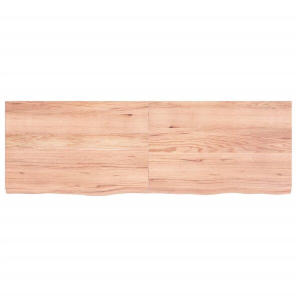 vidaXL Stolová doska bledohnedá 120x40x4 cm ošetrený dubový masív – Obrázok 3