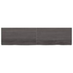vidaXL Stolová doska tmavohnedá 200x50x(2-6) cm ošetrený dubový masív – Obrázok 3