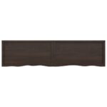 vidaXL Stolová doska tmavohnedá 200x50x(2-6) cm ošetrený dubový masív – Obrázok 7