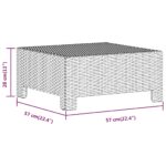 vidaXL 9-dielna záhradná sedacia súprava s vankúšmi sivá polyratanová – Obrázok 10