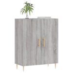 vidaXL Komoda sivý dub sonoma 69,5x34x90 cm kompozitné drevo – Obrázok 3