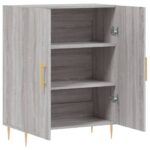 vidaXL Komoda sivý dub sonoma 69,5x34x90 cm kompozitné drevo – Obrázok 6