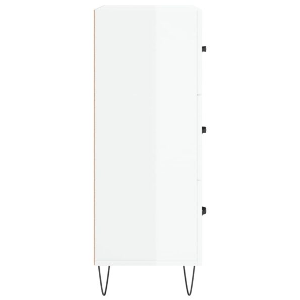 vidaXL Komoda lesklá biela 69,5x34x90 cm spracované drevo – Obrázok 7