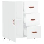 vidaXL Komoda lesklá biela 69,5x34x90 cm spracované drevo – Obrázok 6