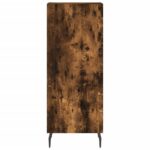 vidaXL Komoda dymový dub 34,5x34x90 cm spracované drevo – Obrázok 6