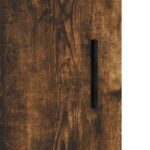 vidaXL Komoda dymový dub 34,5x34x90 cm spracované drevo – Obrázok 10