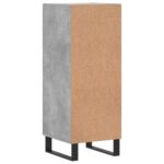 vidaXL Komoda betónovo sivá 34,5x34x90 cm spracované drevo – Obrázok 8