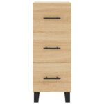 vidaXL Komoda dub sonoma 34,5x34x90 cm spracované drevo – Obrázok 6