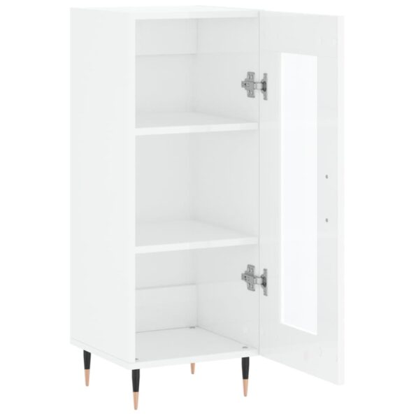 vidaXL Komoda lesklá biela 34,5x34x90 cm spracované drevo – Obrázok 6