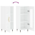 vidaXL Komoda lesklá biela 34,5x34x90 cm spracované drevo – Obrázok 9