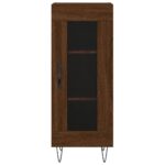 vidaXL Komoda hnedý dub 34,5x34x90 cm spracované drevo – Obrázok 5